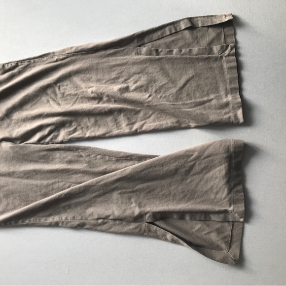 Zara Beige Wide Leg Side Slit Pull on Pants (M) - Picture 3 of 8